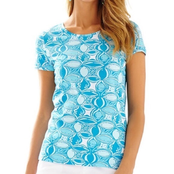 Lilly Pulitzer T-Shirt in What A Racquet Medium - Picture 1 of 3